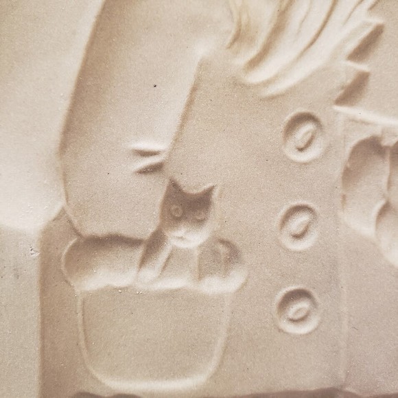 Brown Bag Cookie Mold Santa 1983 Hill Design Stoneware Christmas Recipe Book New - Picture 5 of 12